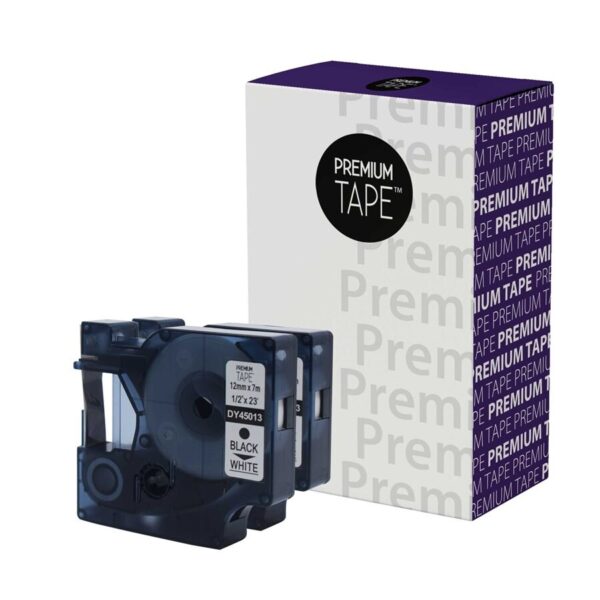 DYMO A45013 ruban alternatif noir sur blanc 12 mm X 7 (boite 2)